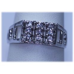 24.05 CTW RING .925 STERLING SILVER