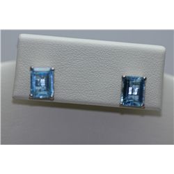 13.25 CTW BLUE TOPAZ EARINGS .925 STERLING SILVER