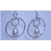 Image 1 : 22.15 CTW WHITE PEARL DANGLING EARRING