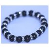 Image 1 : 85.20 CTW BLACK PEARL AND CZ BRACELET