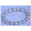 Image 1 : 95.80 CTW WHITE PEARL AND CZ BRACELET