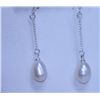 Image 1 : 12.35 CTW WHITE PEARL DANGLING EARRING