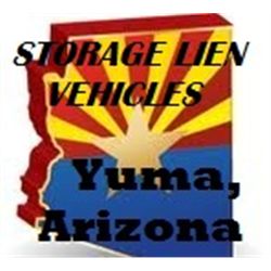 Yuma, Arizona STORAGE LIEN vehicles listed below