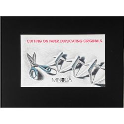 Minolta Ink Drawing Original Advertising Don Weaver