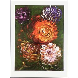 David Alfaro Siqueries Mexican Art Print Flores