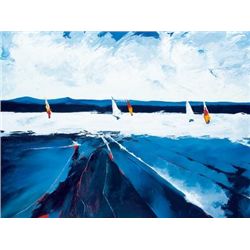 Candice Tait Riding the Waves Sailing Art Print