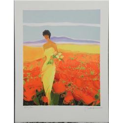 Emile Bellet Champ de Fleurs S/N Lithograph Print
