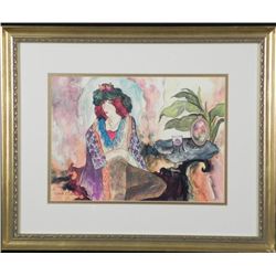 Linda R. Denison LE Print Woman Framed