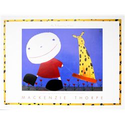 Mackenzie Thorpe 'ON A SQUEAKY WHEEL' Lithograph