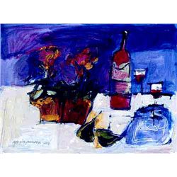 Cecilia Garcia Amaro Signed Art Print Peras al Merlot