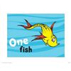 Image 2 : 4) Dr Seuss Prints- 1 Fish 2 Fish Red Fish Blue Fish