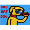 Image 1 : Great MARCO Pop Art DOG EAT DOG BLUE Print on Canvas