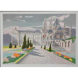Castle Lithograph Print Signed and Numbered Lambert