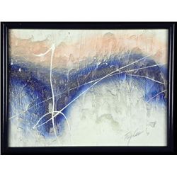 Taylor Orig Abstract Canvas Oil & Sand Painting Framed