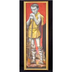 Classical Roman Figure Original Painting Framed