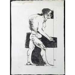 Leonard Baskin Signed Original Art Print Humpback 1969