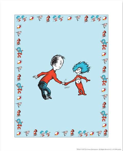 3) Dr. Seuss Prints- Cat in the Hat, Thing 1 & 2 Intro