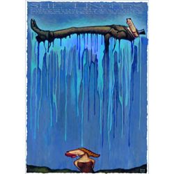 Markus Pierson 'She Lingers' Silkscreen