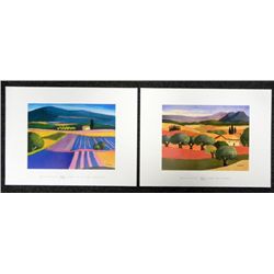 2 Elisabeth Estivalet Art Prints Oliviers, Parterre De