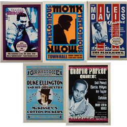 5 Jazz Concert Repro Posters Monk Parker Mingus Davis