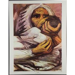 David Alfaro Siqueries Mexican Art Print El Beso
