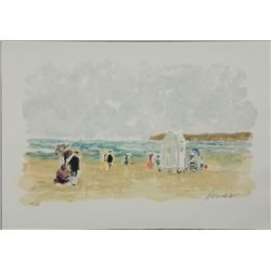 Urbain Huchet Dimanche A Deauville S/N Lithograph Print