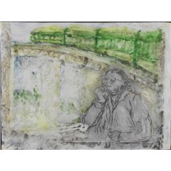 Betty Snyder Rees Orig Signed Painting -Train Portrait