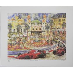 Monaco Grand Prix Duaiv Signed and Numbered Litho Print