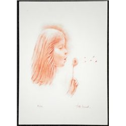 Juliette Honnart Signed Art Print Girl & Dandelion