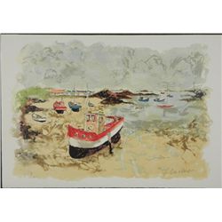 Urbain Huchet Maree Basse S/N Lithograph Print