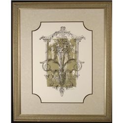 Wedding Bouquet Garden Signed Large Framed Art Print