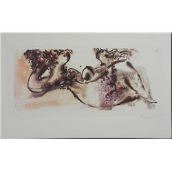 Chaim Gross Reclining Nude Signed& Numbered Litho Print