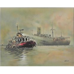 John Kelly S/N Original Lithograph Tug Boat