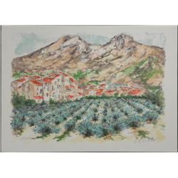 Urbain Huchet Lavandes en Provence S/N Lithograph Print