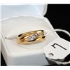 Image 2 : GENTLEMENS 14K YELLOW GOLD DIAMOND RING WITH  FIVE CHANNEL SET ROUND FULL CUT DIAMONDS SET  IN A 14K