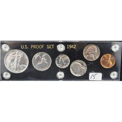 RARE '"1942" SIX PIECE U.S. PROOF SET -  SELLER GRADED @ GEM BU