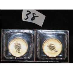 TWO 1997 1/10TH OUNCE 9999 GOLD MAPLE LEAFS -  SOLD PER COIN TIMES 2