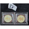 Image 2 : TWO 1997 1/10TH OUNCE 9999 GOLD MAPLE LEAFS -  SOLD PER COIN TIMES 2
