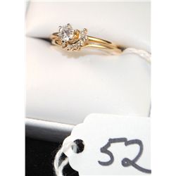 LADIES 14K YELLOW GOLD WEDDING SET WITH ONE  APPROX. 1/3CT ROUND DIAMOND SOLITAIRE IN  ENGAGEMENT RI