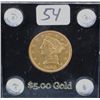 Image 1 : EARLY 1843 $5 LIBERTY GOLD COIN FROM SAFE  DEPOSIT (THE VERY LOWEST GRADE IN COIN WORLD  IS $560.00 