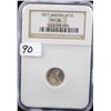 Image 1 : RARE 1837 SEATED LIBERTY DIME - NGC MS66 PCGS WEBSITE LISTS A MS66 (LARGE 5C) @  $6,300.00.