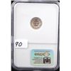 Image 2 : RARE 1837 SEATED LIBERTY DIME - NGC MS66 PCGS WEBSITE LISTS A MS66 (LARGE 5C) @  $6,300.00.