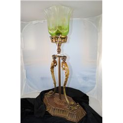CHOICE ART DECO FIGURAL LAMP - STANDS 20"  TALL (HAS BEEN REWIRED)