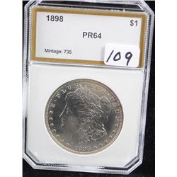 1898 MORGAN DOLLAR - PCI PR64 (A PR64 LISTS @  $5,000.00)