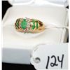 Image 1 : WOMENS 14K YELLOW GOLD EMERALD AND DIAMOND  RING WITH ONE MARQUISE CUT CENTER GEMSTONE -  TWELVE ROU