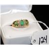 Image 2 : WOMENS 14K YELLOW GOLD EMERALD AND DIAMOND  RING WITH ONE MARQUISE CUT CENTER GEMSTONE -  TWELVE ROU