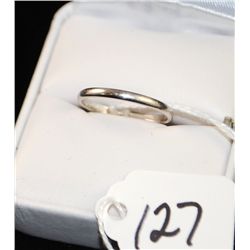 LADIES "TIFFANY & CO" PLATINUM RING - MARKED  INSIDE OF RING - APPRAISED RETAIL REPLACEMENT  IS $1,8