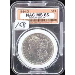 KEY DATE - 1894-0 MORGAN DOLLAR - NAC MS65 (A  MS65 LISTS AT $6,000.00)