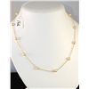 Image 1 : ELEGANT 14K YELLOW GOLD PEARL NECKLACE WITH  TWELVE ROUND MATCHING PEARLS - WEIGHS  6.0  GRAMS - APP