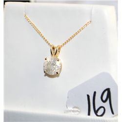 APPROX. 1.98CT DIAMOND PENDANT WITH THE  DIAMOND SET IN A 14K YELLOW GOLD PENDANT